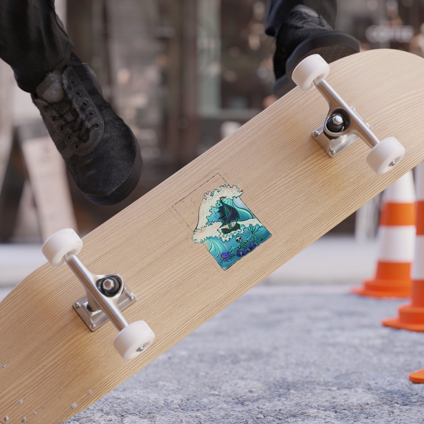 Dead Calm - Ship at Sea Clear Vinyl Sticker