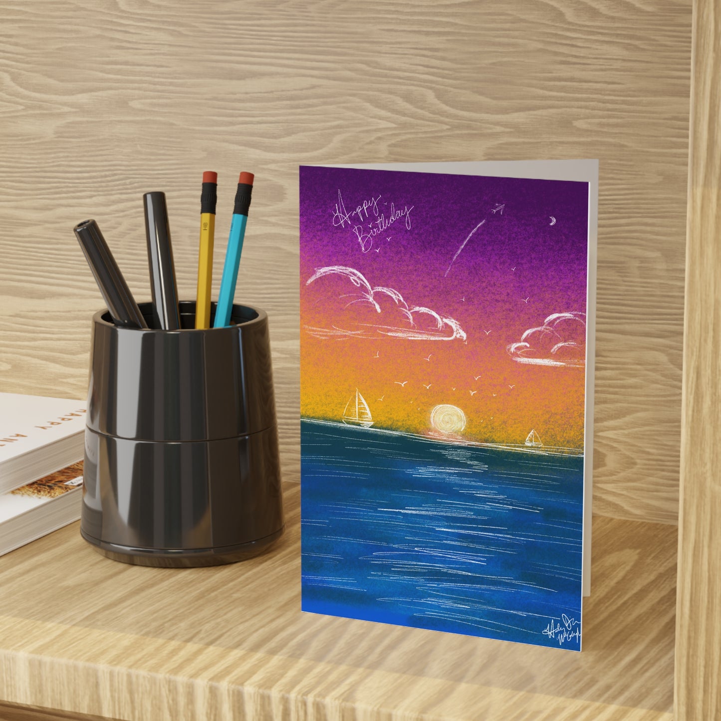 Sailing into the Sunset - Birthday Card